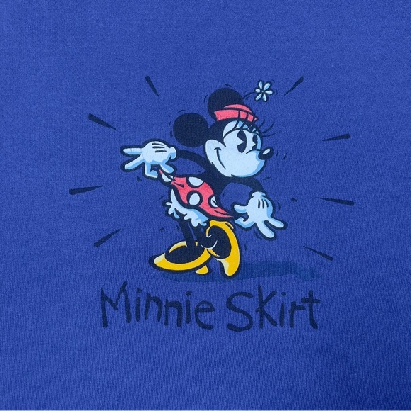 Vintage Disney Store Y2K Minnie Mouse Blue Crewneck Cozy Sweatshirt - Picture 3 of 8